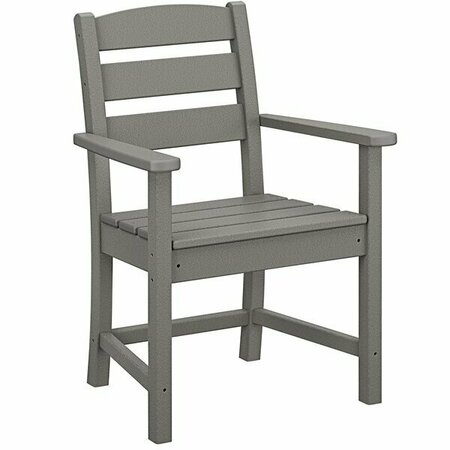 POLYWOOD TLD200GY Lakeside Slate Grey Dining Arm Chair 633TLD200GY